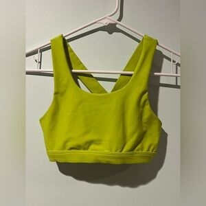 Old Navy Active Girls Lime Green Powersoft 60-Dry Cross-Back Sports Bra, Size L